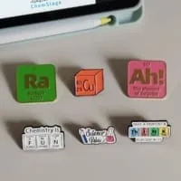 Chemical Symbols and Phrases Brooches