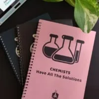 Spiral Notebook with Chemical Design