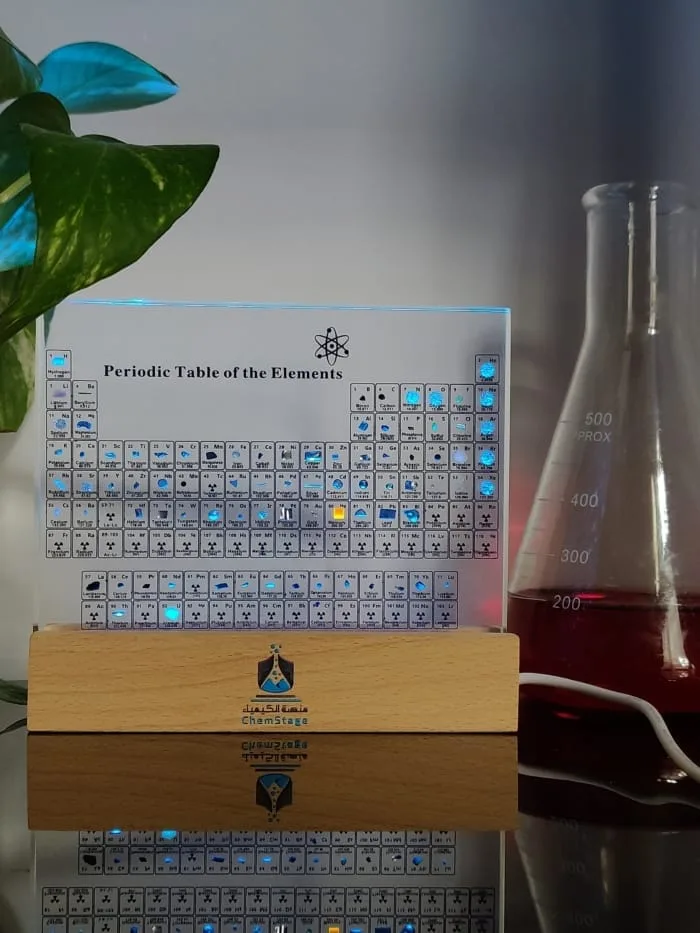 Periodic Table with Real Elements and Lighting Base - Image 4