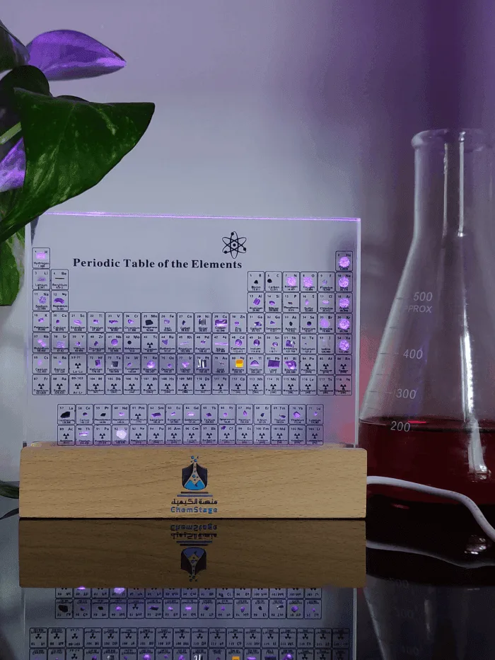 Periodic Table with Real Elements and Lighting Base - Image 2