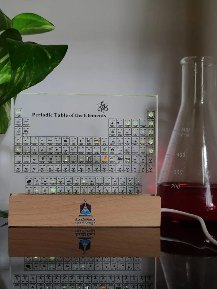 Periodic Table with Real Elements and Lighting Base - Image 6