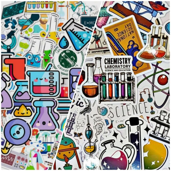Chemistry and Sciences Shiny Stickers